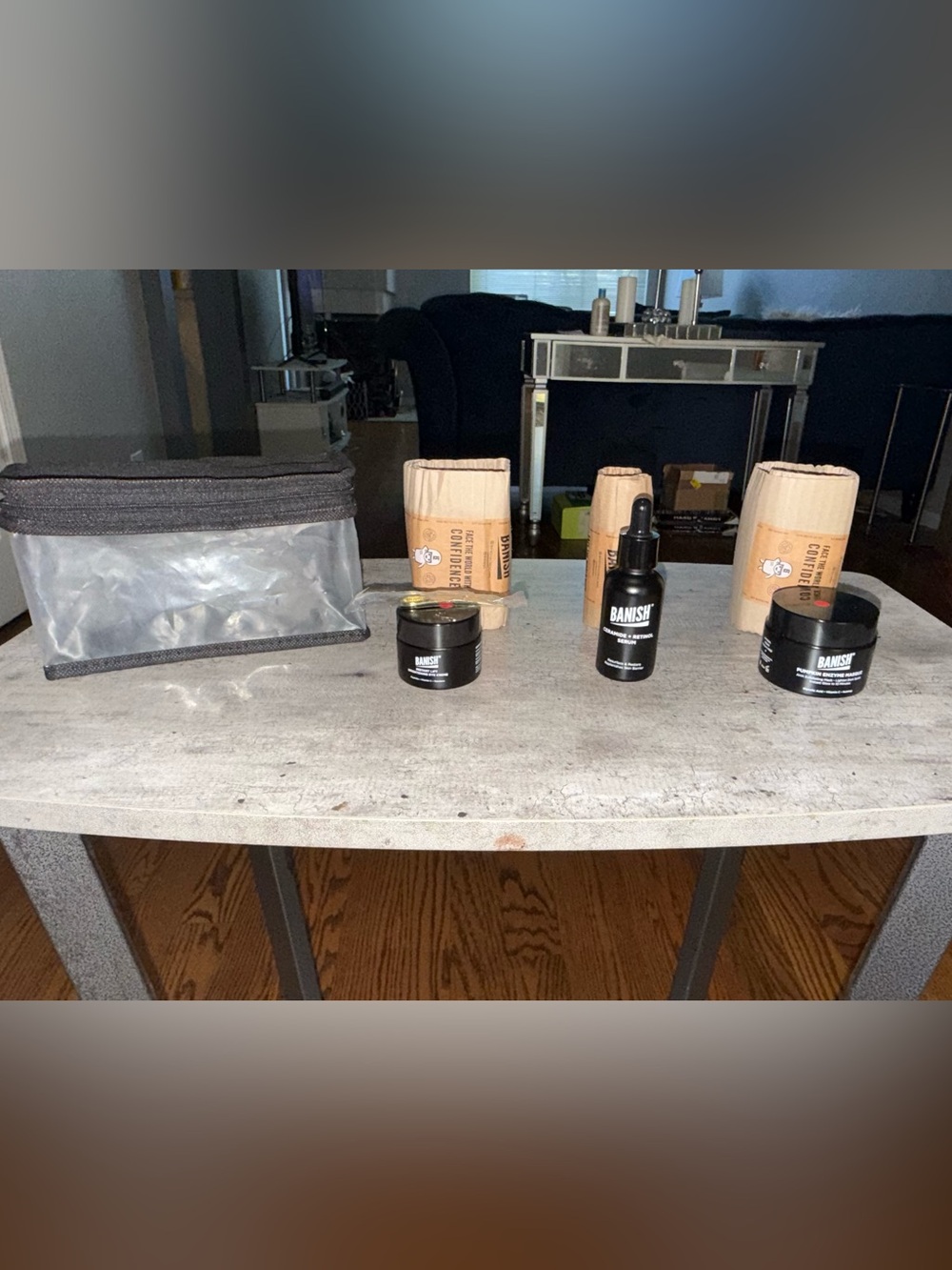 Rare Banish Skincare Bundle w/ Ceramide Serum Pumpkin Masque Eye Lift Creme NEW